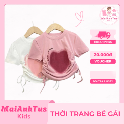 Áo thun bé gái - Áo phông bé gái dáng rút eo xinh - Thời trang bé gái MaiAnhTus Kids