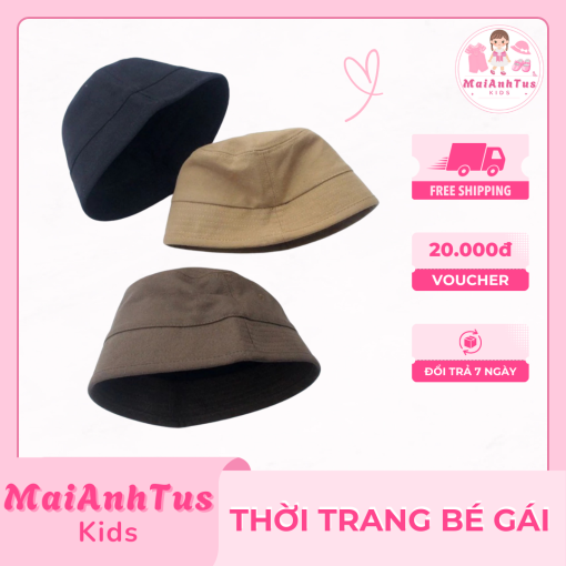 Mũ bucket nón vành cụp cho bé gái - Mũ bucket chất kaki mềm cho bé gái - Thời trang bé gái MaiAnhTus Kids - Hình ảnh 2