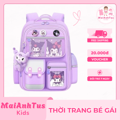 Balo chống nước cho bé gái - Balo kiểu dáng dễ thương với sức chứa lớn cho bé gái - Thời trang bé gái MaiAnhTus Kids - Hình ảnh 6
