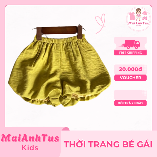 Quần đùi ống bí cho bé gái - Quần đùi dễ thương cho bé gái - Thời trang bé gái MaiAnhTus Kids - Hình ảnh 2