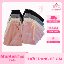 Set bộ quần áo cộc tay cho bé gái - Set bộ quần áo mùa hè cho bé gái - Thời trang bé gái MaiAnhTus Kids