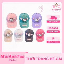 Mũ lưỡi chai cho bé gái - Mũ lưỡi chai hình Hello Kitty cho bé gái - Thời trang bé gái MaiAnhTus Kids
