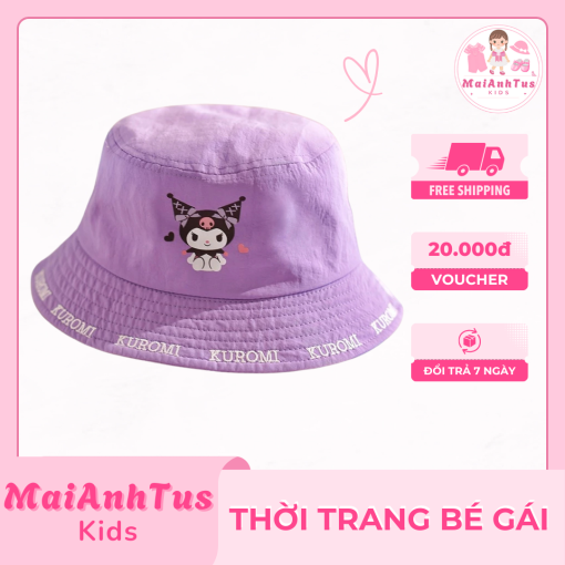 Mũ bucket cho bé gái - Mũ bucket hoạt hình cho bé gái - Thời trang bé gái MaiAnhTus Kids - Hình ảnh 3