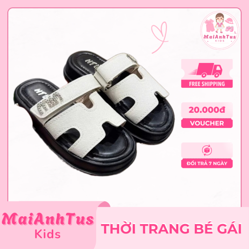 Dép lê chữ H cho bé gái - Dép lê mẫu mới nhất 2025 - Thời trang bé gái MaiAnhTus Kids - Hình ảnh 3