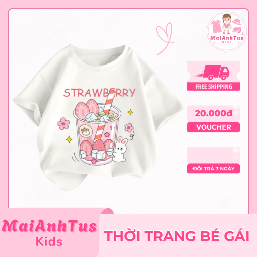 Áo Thun Cho Bé Gái Rất Đẹp Và Xinh Từ 3 - 15 tuổi - Thời trang bé gái MaiAnhTus Kids - Hình ảnh 3