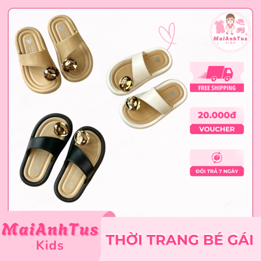 Dép xỏ ngón êm mềm cho bé gái - Dép xỏ ngón chống trơn trượt cho bé gái - Thời trang bé gái MaiAnhTus Kids