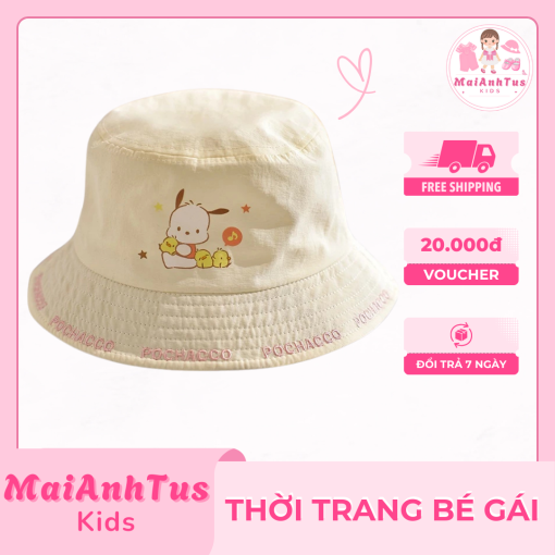 Mũ bucket cho bé gái - Mũ bucket hoạt hình cho bé gái - Thời trang bé gái MaiAnhTus Kids - Hình ảnh 4