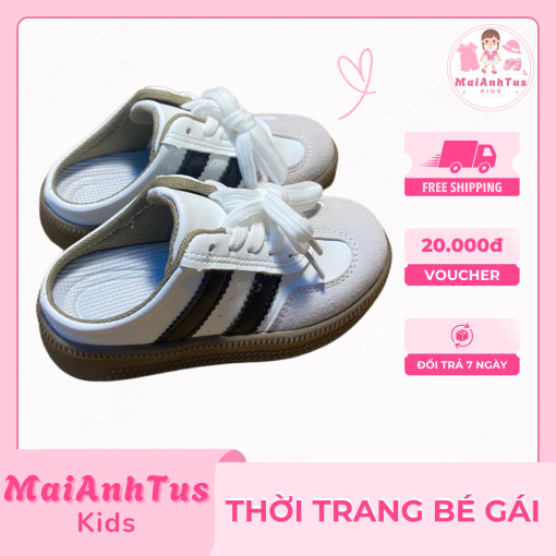 Giày sục cho bé gái - Giày sục samba đế mềm cho bé gái - Thời trang bé gái MaiAnhTus Kids - Hình ảnh 5