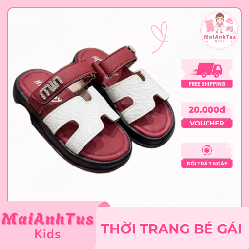 Dép lê chữ H cho bé gái - Dép lê mẫu mới nhất 2025 - Thời trang bé gái MaiAnhTus Kids - Hình ảnh 4