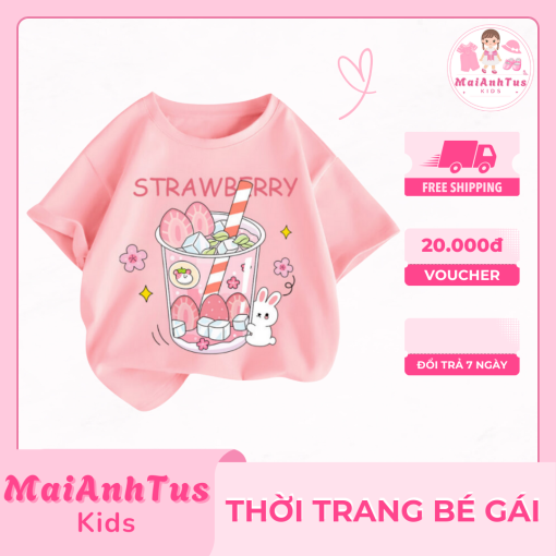 Áo Thun Cho Bé Gái Rất Đẹp Và Xinh Từ 3 - 15 tuổi - Thời trang bé gái MaiAnhTus Kids - Hình ảnh 4