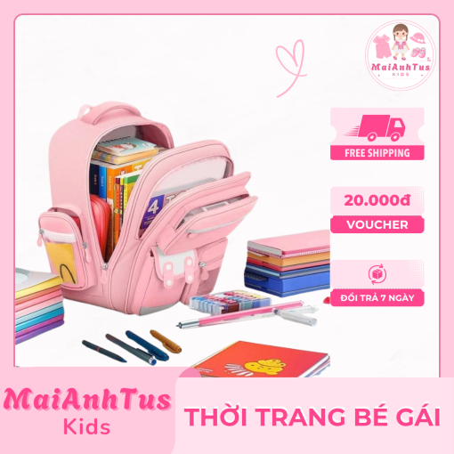 Balo chống nước cho bé gái - Balo kiểu dáng dễ thương với sức chứa lớn cho bé gái - Thời trang bé gái MaiAnhTus Kids - Hình ảnh 8