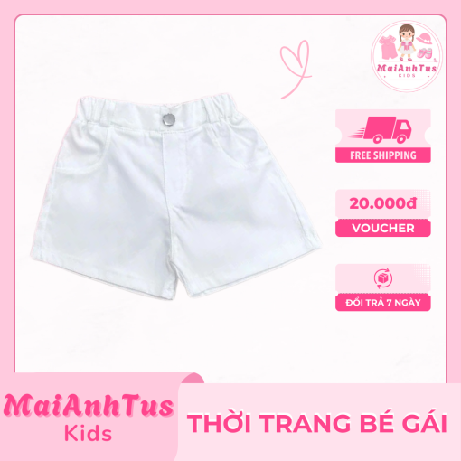 Set áo 2 giây, quần đùi và áo sơ mi hồng cho bé gái - Set bộ đùi áo 2 giây sơ mi hồng cho bé gái - Thời trang bé gái MaiAnhTus Kids - Hình ảnh 5