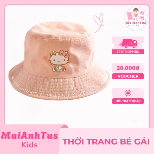 Mũ bucket cho bé gái - Mũ bucket hoạt hình cho bé gái - Thời trang bé gái MaiAnhTus Kids - Hình ảnh 5