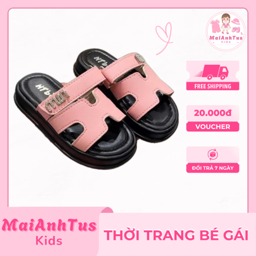 Dép lê chữ H cho bé gái - Dép lê mẫu mới nhất 2025 - Thời trang bé gái MaiAnhTus Kids - Hình ảnh 5