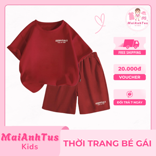 Set bộ quần áo cộc tay cho bé gái - Set bộ quần áo mùa hè cho bé gái - Thời trang bé gái MaiAnhTus Kids - Hình ảnh 6