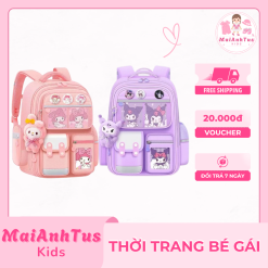 Balo chống nước cho bé gái - Balo kiểu dáng dễ thương với sức chứa lớn cho bé gái - Thời trang bé gái MaiAnhTus Kids