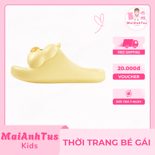 Dép lê đế dày mềm cho bé gái - Dép lê họa tiết vịt vàng cho bé gái - Thời trang bé gái MaiAnhTus Kids - Hình ảnh 7