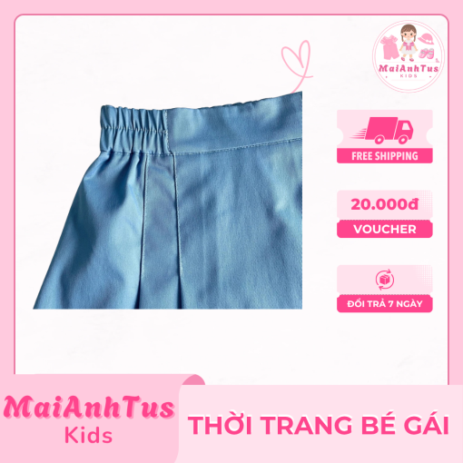 Chân váy xếp ly cho bé gái - Chân váy chất kaki cotton mềm mát cho bé gái - Thời trang bé gái MaiAnhTus Kids - Hình ảnh 8