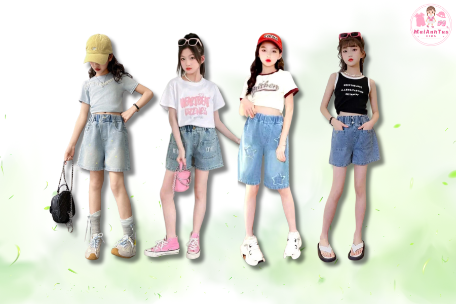 áo Croptop + Quần short: Phong cách năng động ngày Hè