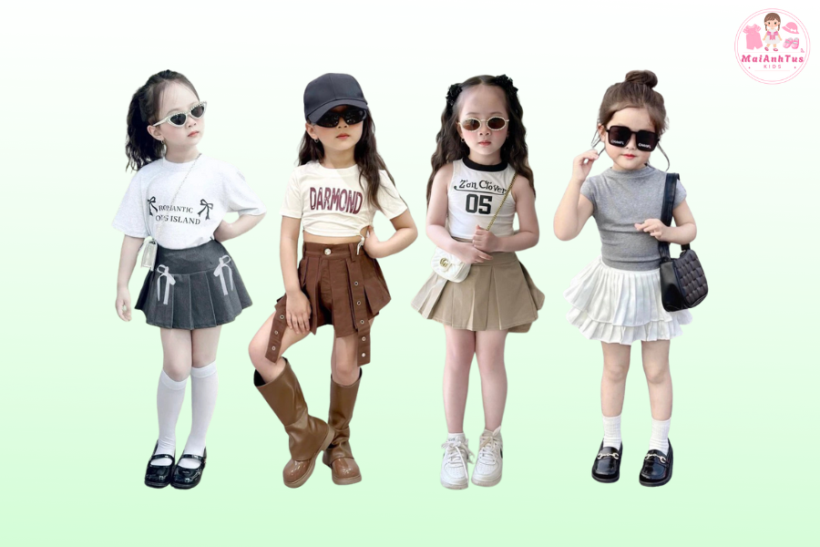 áo Croptop + Chân váy: Dịu dàng, nữ tính