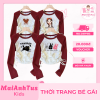 Áo thun dài tay dây rút cho bé gái - Áo thun mùa thu cho bé gái - Thời trang bé gái MaiAnhTus Kids