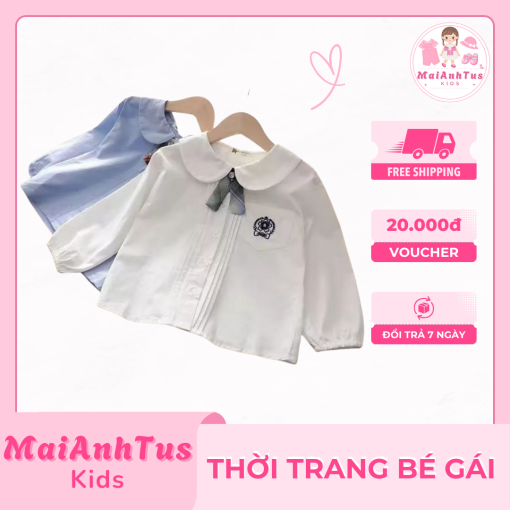Áo sơ mi cho bé gái - Áo sơ mi phong cách mới cho bé gái - Thời trang bé gái MaiAnhTus Kids - Hình ảnh 7