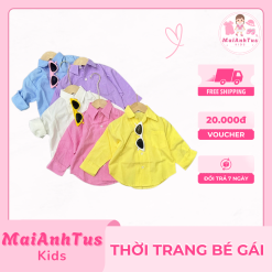 Áo sơ mi vải OXFORD cho bé gái - Áo sơ mi cho bé gái - Thời trang bé gái MaiAnhTus Kids