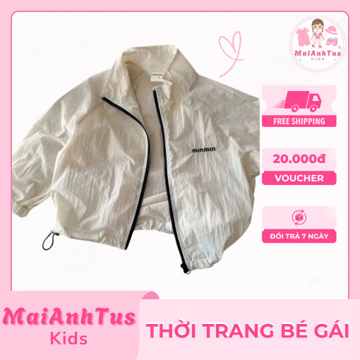 Áo khoác dài tay cho bé gái - Áo khoác màu trơn cho bé gái - Thời trang bé gái MaiAnhTus Kids - Hình ảnh 6