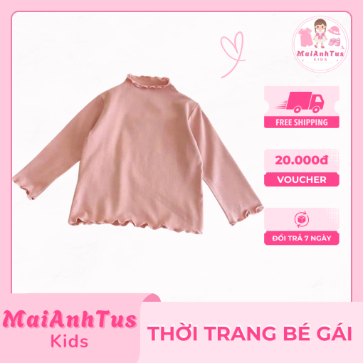 Áo tăm lạnh cho bé gái - Áo dài tay mềm mịn cho bé gái - Thời trang bé gái MaiAnhTus Kids - Hình ảnh 2