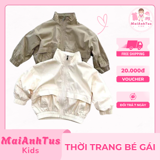 Áo khoác gió phong cách Hàn Quốc cho bé gái - Áo khoác gió 2 lớp cho bé gái - Thời trang bé gái MaiAnhTus Kids - Hình ảnh 2