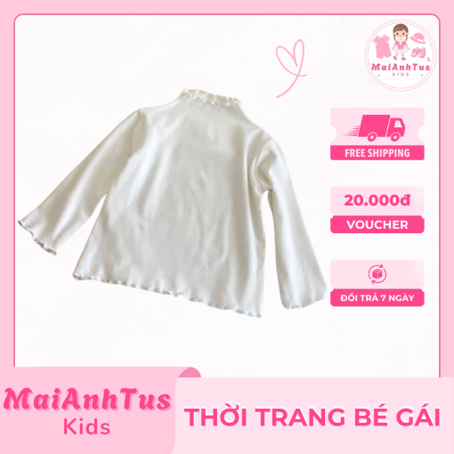 Áo tăm lạnh cho bé gái - Áo dài tay mềm mịn cho bé gái - Thời trang bé gái MaiAnhTus Kids - Hình ảnh 3