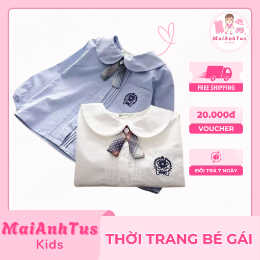 Áo sơ mi cho bé gái - Áo sơ mi phong cách mới cho bé gái - Thời trang bé gái MaiAnhTus Kids - Hình ảnh 2