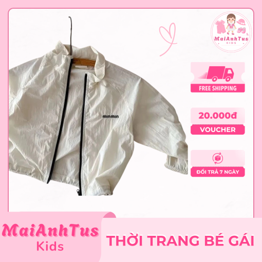 Áo khoác dài tay cho bé gái - Áo khoác màu trơn cho bé gái - Thời trang bé gái MaiAnhTus Kids - Hình ảnh 3