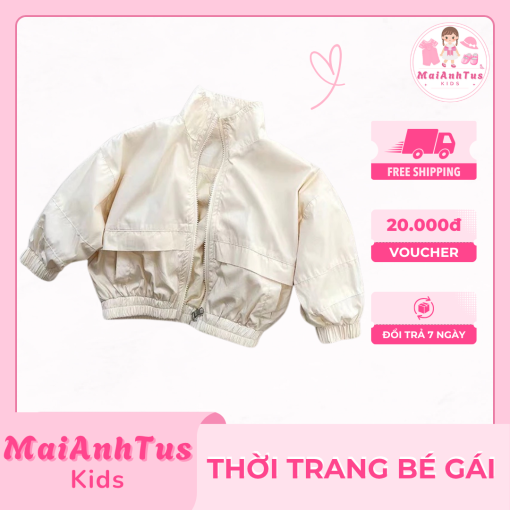 Áo khoác gió phong cách Hàn Quốc cho bé gái - Áo khoác gió 2 lớp cho bé gái - Thời trang bé gái MaiAnhTus Kids - Hình ảnh 4