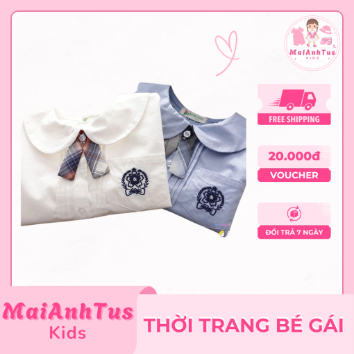 Áo sơ mi cho bé gái - Áo sơ mi phong cách mới cho bé gái - Thời trang bé gái MaiAnhTus Kids - Hình ảnh 3