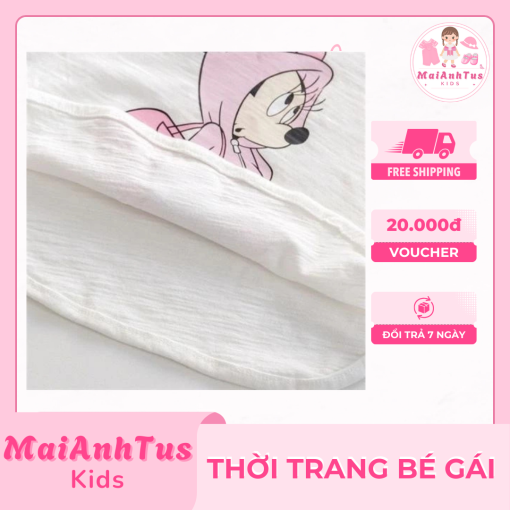 Áo thun cotton dài tay cho bé gái - Áo thun dài tay in hoạt hình cho bé gái - MaiAnhTus Kids - Hình ảnh 5