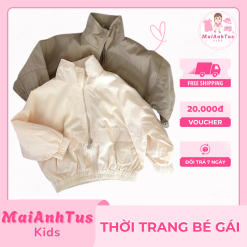 Áo khoác gió phong cách Hàn Quốc cho bé gái - Áo khoác gió 2 lớp cho bé gái - Thời trang bé gái MaiAnhTus Kids
