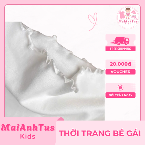 Áo tăm lạnh cho bé gái - Áo dài tay mềm mịn cho bé gái - Thời trang bé gái MaiAnhTus Kids - Hình ảnh 5