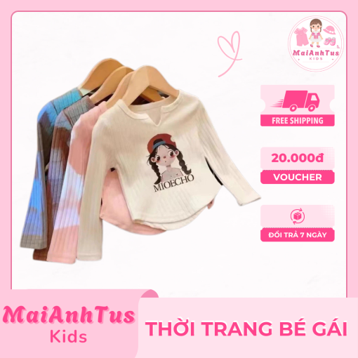 Áo dài tay mùa thu cho bé gái - Áo dài tay phong cách Hàn Quốc cho bé gái - Thời trang bé gái MaiAnhTus Kids - Hình ảnh 8