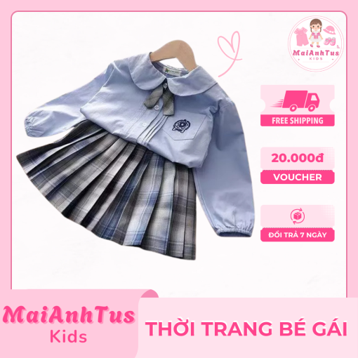 Áo sơ mi cho bé gái - Áo sơ mi phong cách mới cho bé gái - Thời trang bé gái MaiAnhTus Kids - Hình ảnh 5