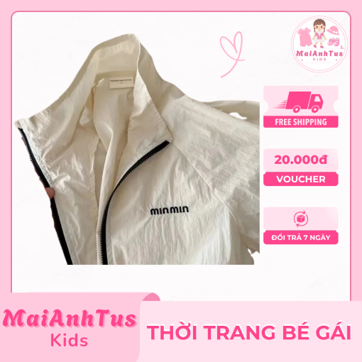 Áo khoác dài tay cho bé gái - Áo khoác màu trơn cho bé gái - Thời trang bé gái MaiAnhTus Kids - Hình ảnh 5