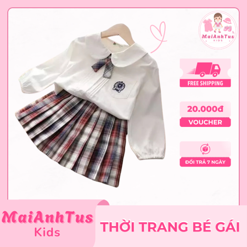 Áo sơ mi cho bé gái - Áo sơ mi phong cách mới cho bé gái - Thời trang bé gái MaiAnhTus Kids - Hình ảnh 6